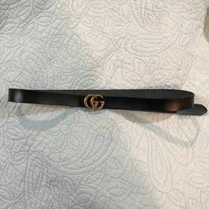 Double G leather belt